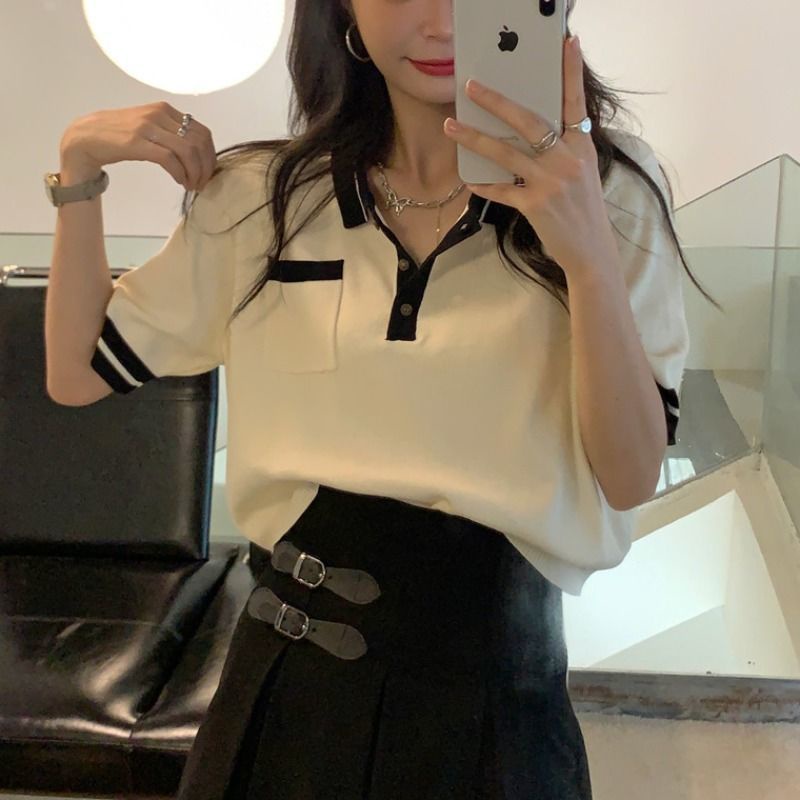 Áo thun croptop COZOKC tay ngắn dáng rộng phong cách Hàn Quốc