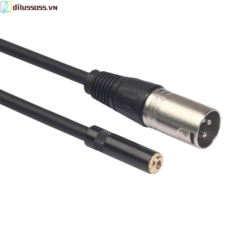 Dây Cáp Âm Thanh Mở Rộng Dilussoss 0.3m Xlr 3.5 Xlr Male Sang 3.5mm Female