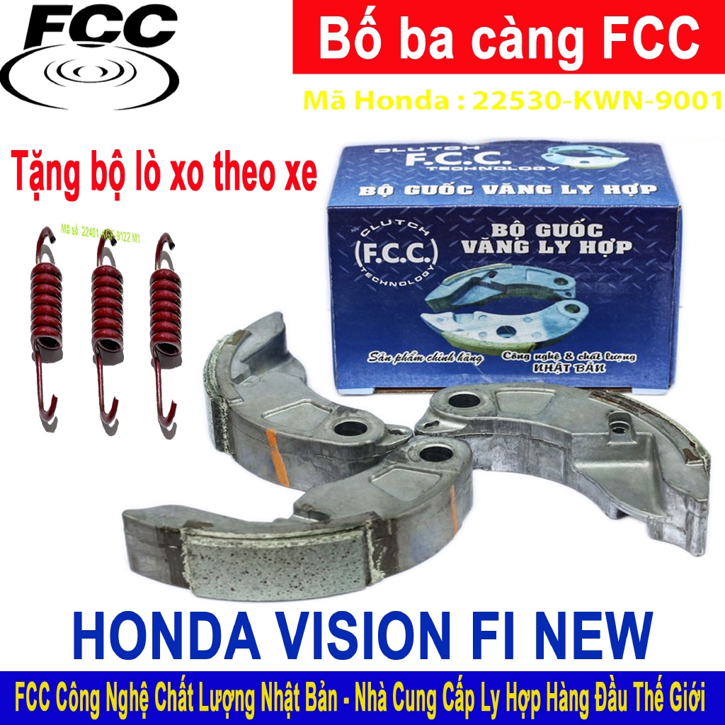 Bố ba càng Honda Vision - Tặng bộ lò xo chống rung đầu xe