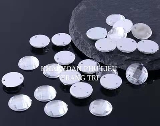 16-20mm đá kết ánh cừ ab tròn đính kết trang phục