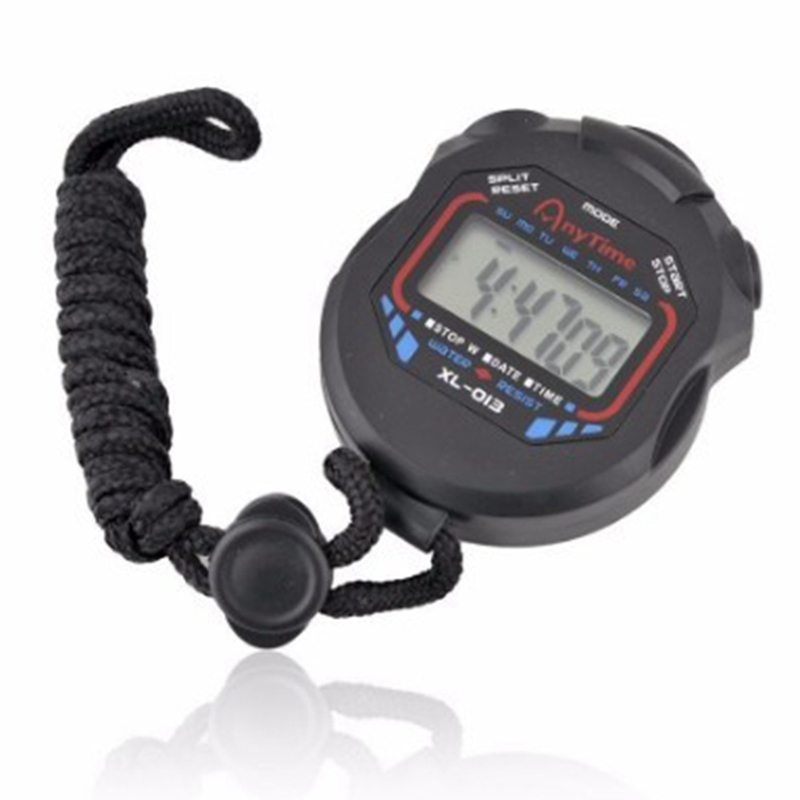 Aqtten Chic Large Screen Handheld Sports Stopwatch Digital Stop Watch Time Clock Alarm