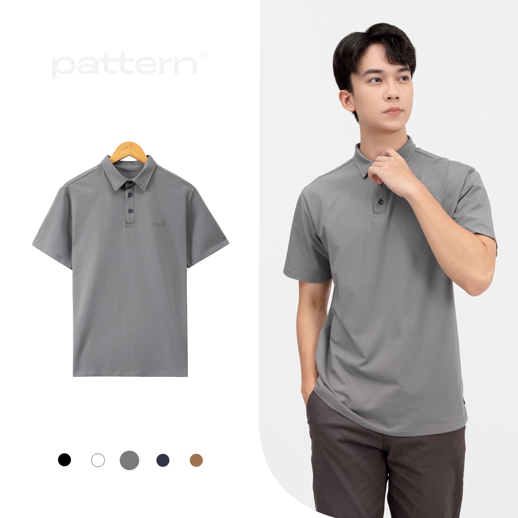 Áo polo nam PATTERN cotton 5 màu trơn PA015