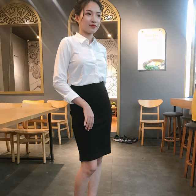 Chân váy 💕[FREESHIP]💕 Giảm 20k [CHAN VAY] Chân váy bút chì xẻ sau