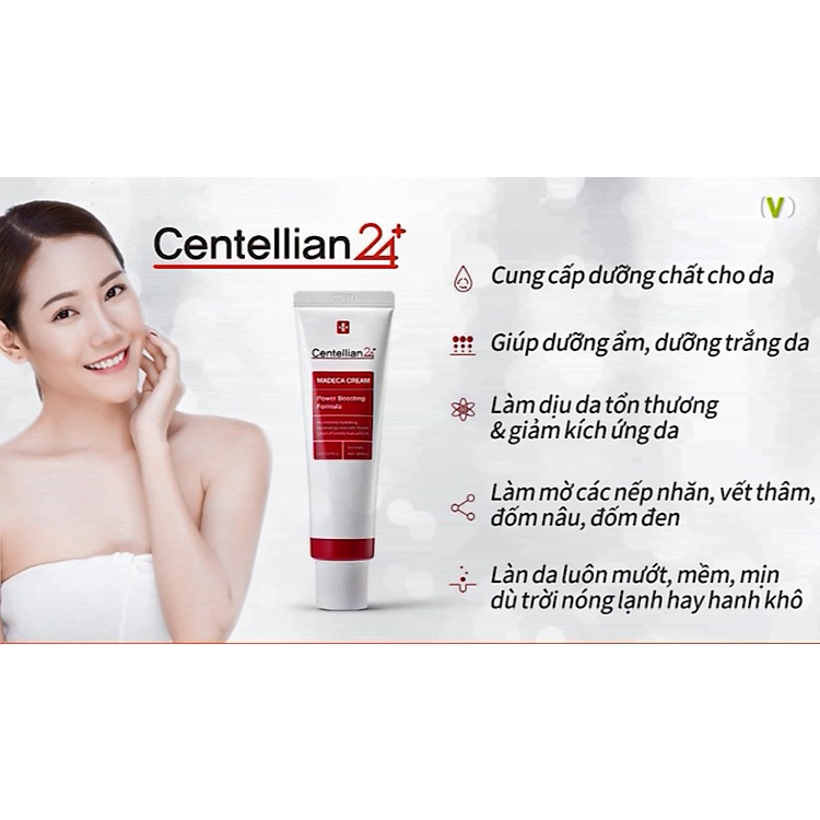 Kem dưỡng trắng Centellian24+ Madeca 50ml chiết xuất rau má loại bỏ nếp nhăn phục hồi trẻ hóa làn da