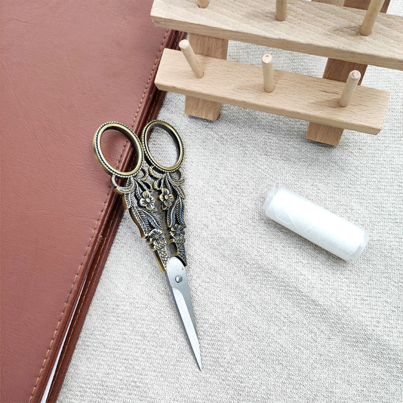 Kéo Inox Cắt Vải Thêu Hoa Kiểu Vintage Chuyên Dùng Cho Thợ May