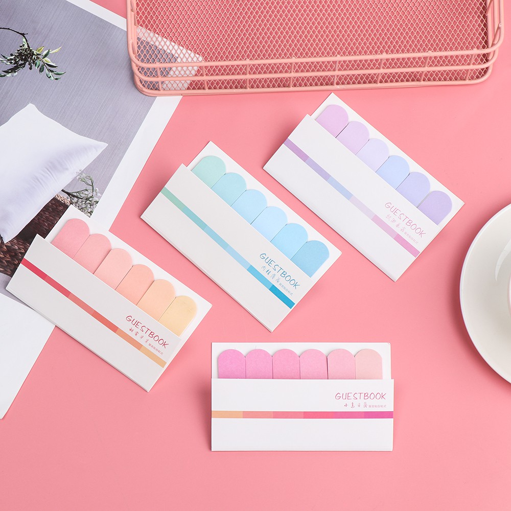 Set 120 Tờ Giấy Ghi Chú Nhiều Màu Sắc Dễ Thương Có Thể Thay Đổi Màu Sắc Tiện Dụng