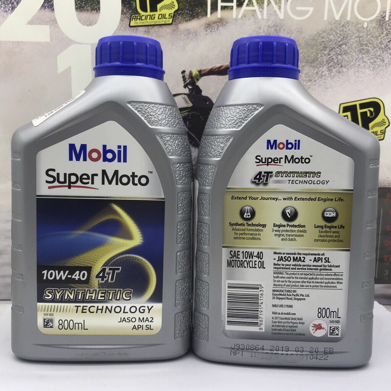 Nhớt xe số cao cấp mobil 10w-40 4T