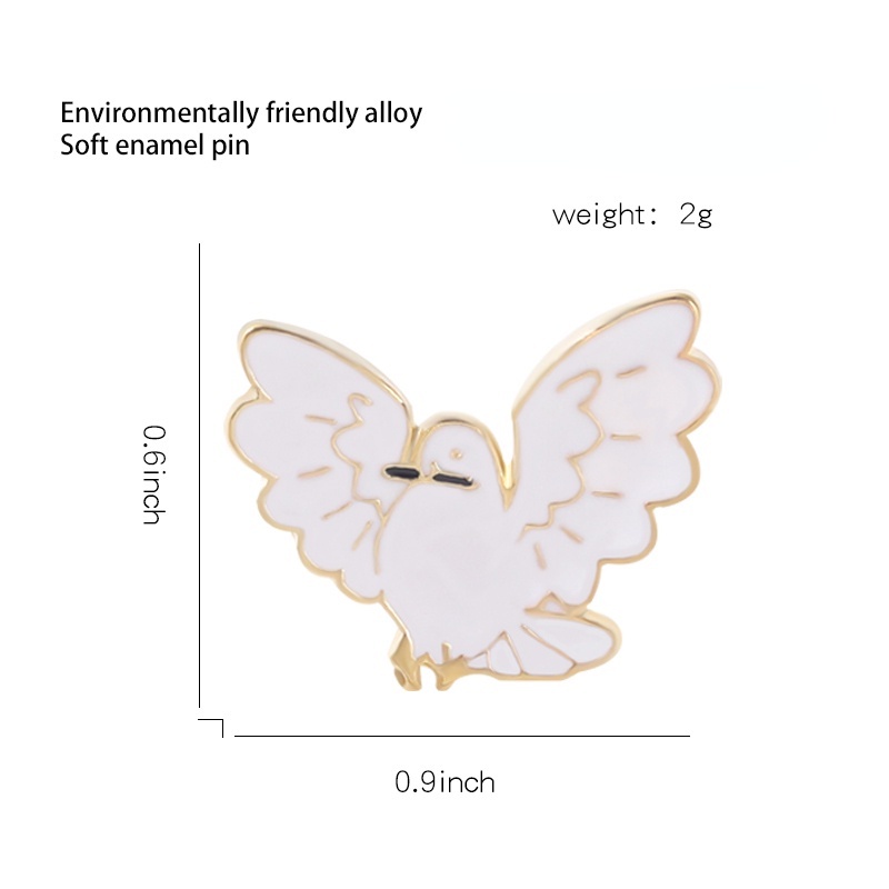 Ghim cài áo MISS ZOE thiết kế chim bồ câu đáng yêu