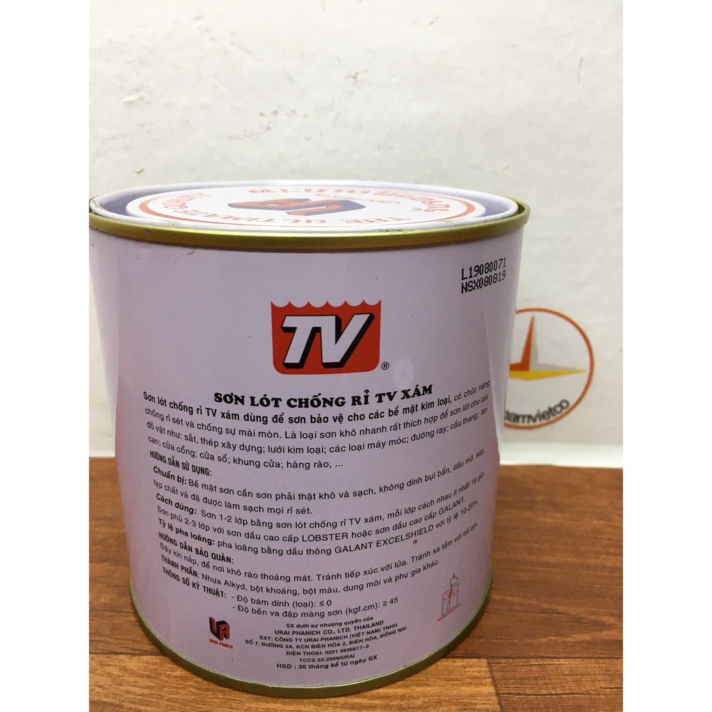 Sơn lót chống rỉ màu xám TV 800ml