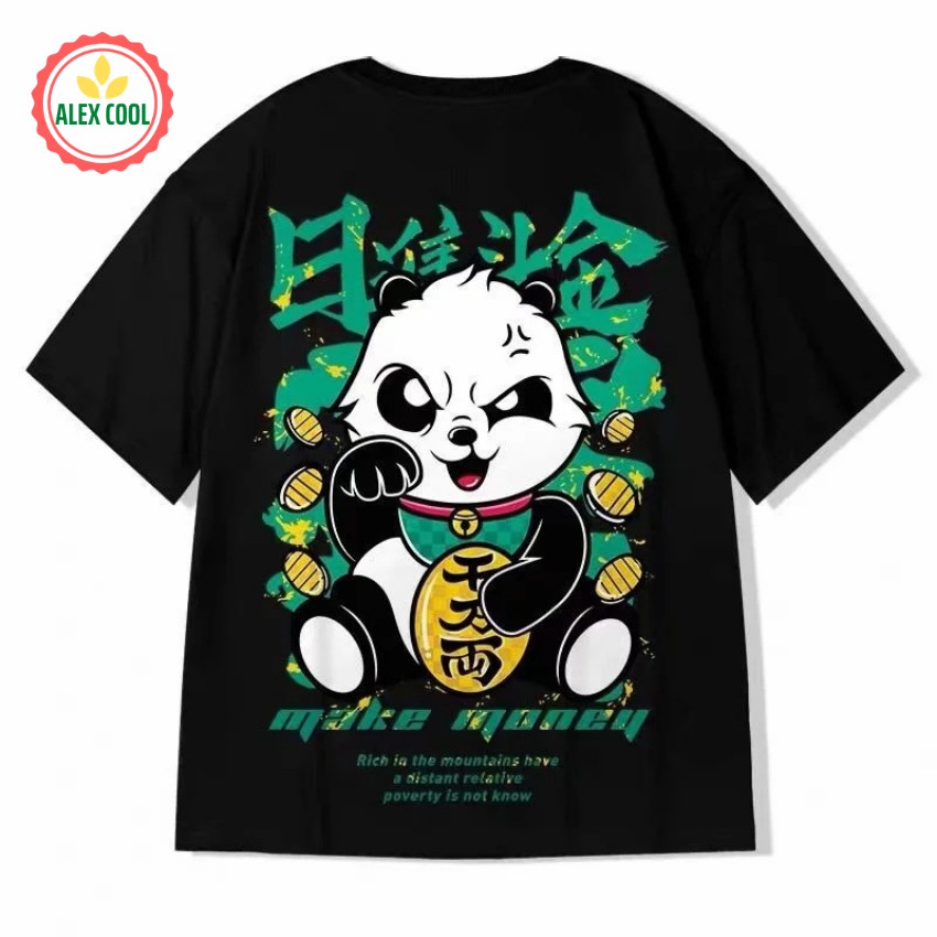 Áo thun nam nữ áo phông nam tay ngắn cổ tròn chất cotton co giãn 4 chiều hình gấu tàu siti mart