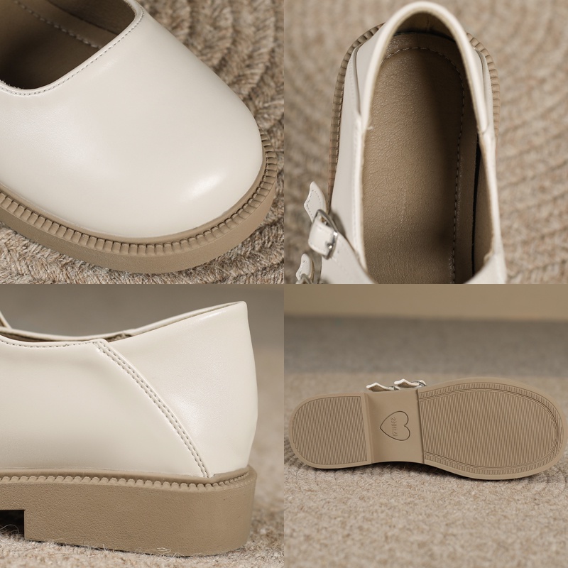 Giày Búp Bê Da Mũi Tròn Phong Cách Anh Quốc Size 34-40
