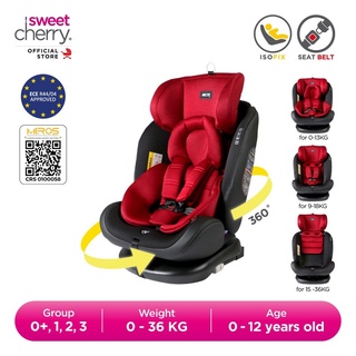 Sweet Cherry ISOFIX 360° Rotation Baby Car Seat Newborn to 12 years old Convertible ST3 SCR18 Car Seat Group 0+,1, 2, 3