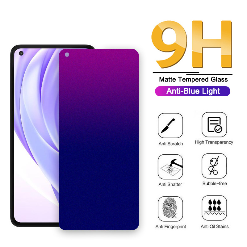 Kính Cường Lực Chống Ánh Sáng Xanh Cho Xiaomi Mi 12 11 Lite 5G Ne 11T Poco M5 M5s X4 GT F4 5G C40 X3 Nfc M3 10T F3 GT F2 F1 9 9T Pro 4G 5G