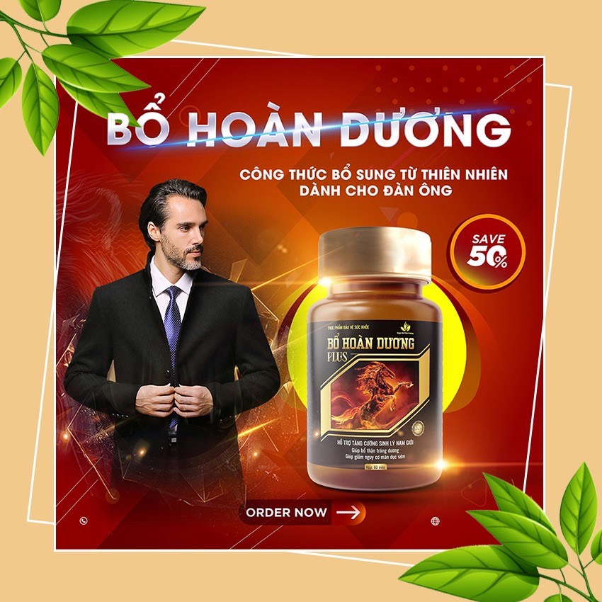 [CHÍNH HÃNG] Bổ Hoàn Dương Plus - Yếu Sinh Lý Hỗ Trợ Tăng Cường Sinh Lý Nam Giúp Bổ Thận Tráng Dương +Tăng Kích Thước.