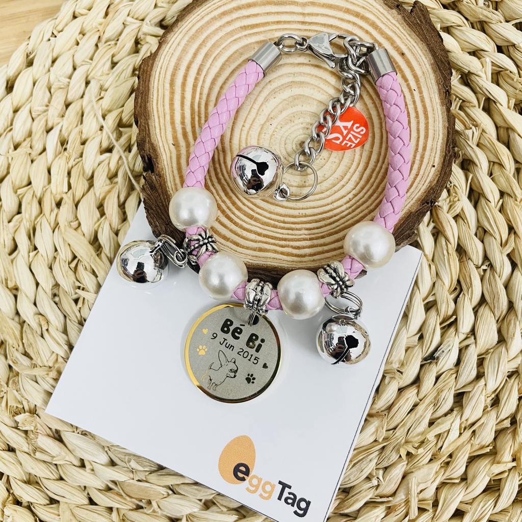 Combo thẻ tên và dây charm dễ thương dành cho thú cưng