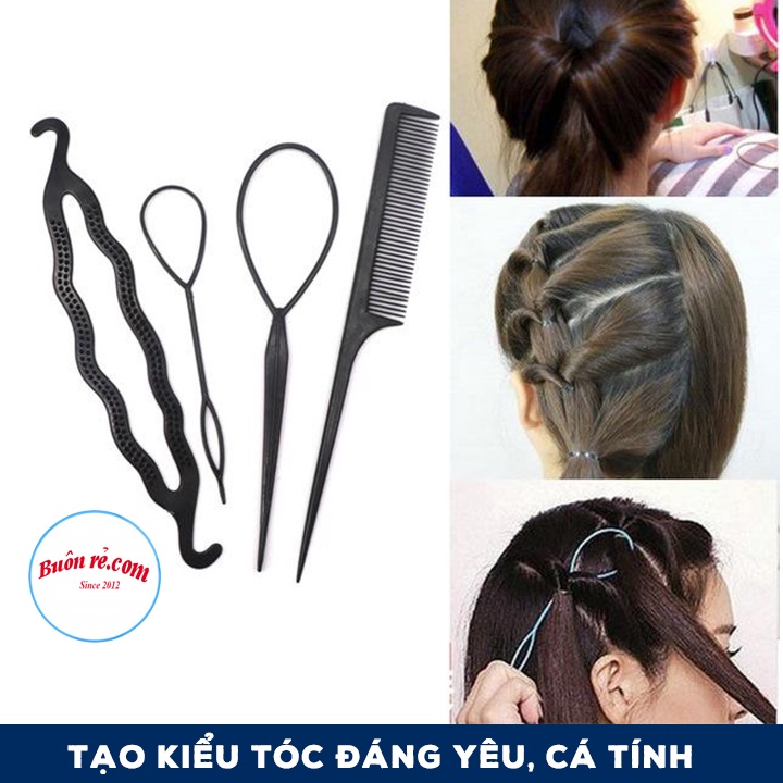 Bộ 4 dụng cụ taok kiểu tóc đa năng tiện ích 00287