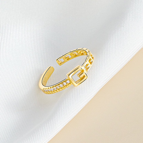 Nhẫn Hở Họa Tiết Chữ G Sang Trọng Thời Trang Cho Nữ