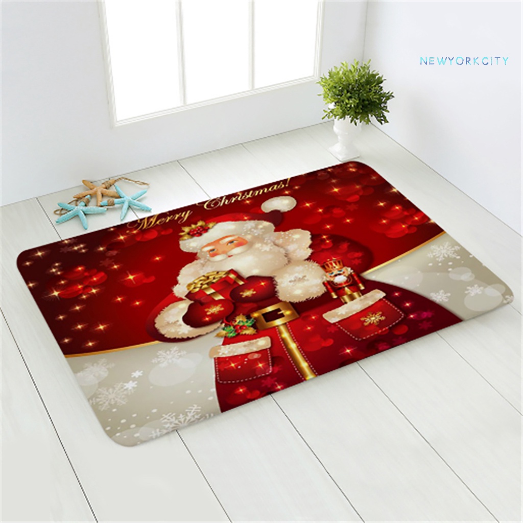 Thảm Chùi Chân Họa Tiết Giáng Sinh Thấm Hút Nước Thoải Mái