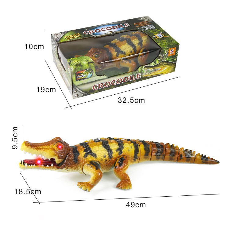 Cá sấu chạy pin có đèn có nhạc