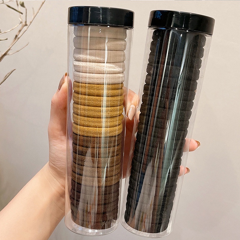 Set 20 Dây Thun Cột Tóc Co Giãn Phong Cách Hàn Quốc