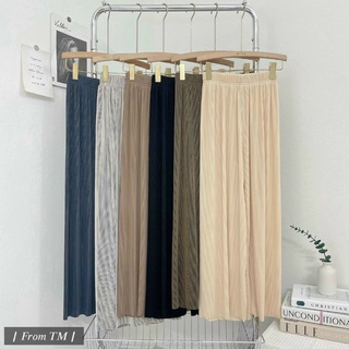 quần ống rộng len tăm siêu mát lạnh