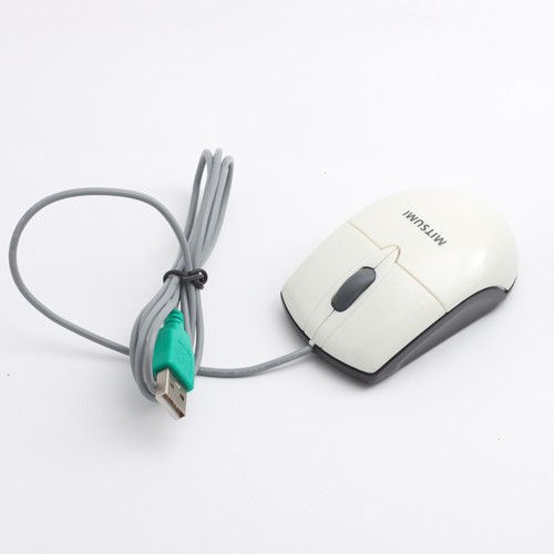 CHUỘT MÁY TÍNH MOUSE MITSUMI SỨ NHỎ -DÂY XÁM
