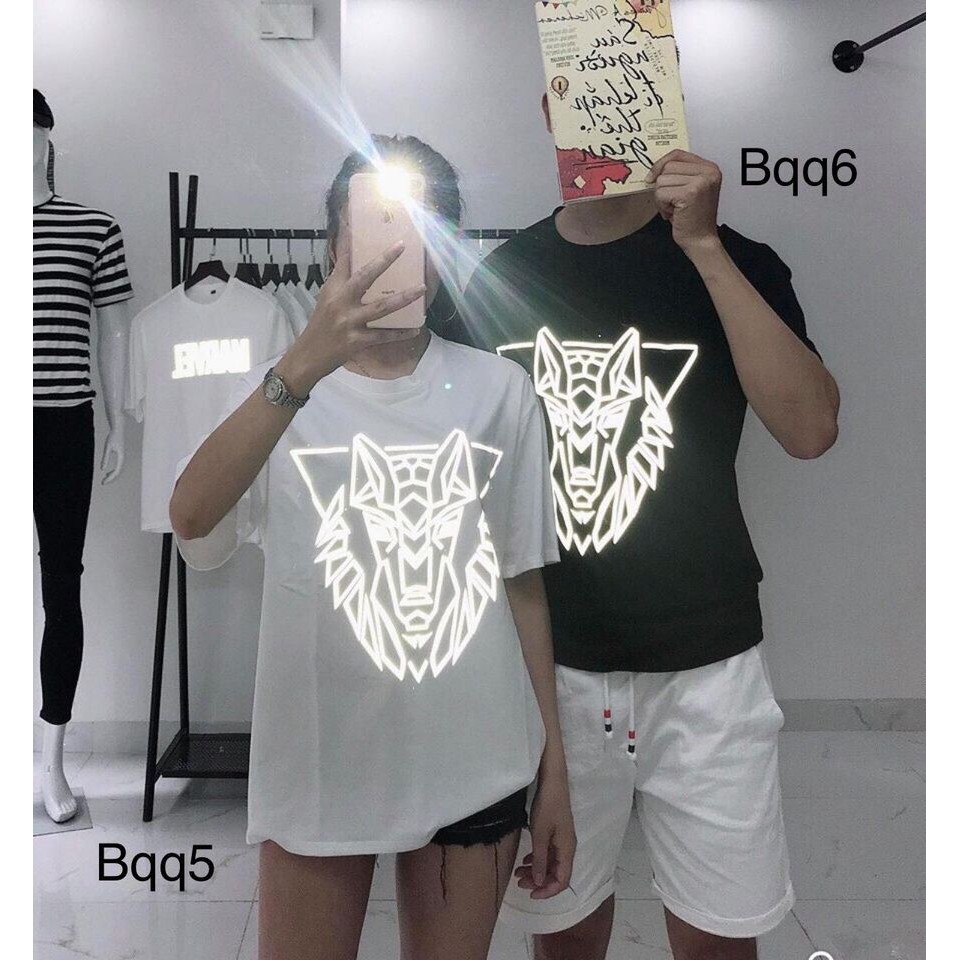 ÁO ĐÔI HÌNH SÓI PHẢN QUANG BẠC