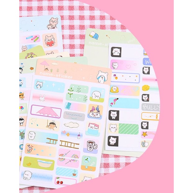 Nhãn dán Sticker name đánh dấu đồ dùng cá nhân
