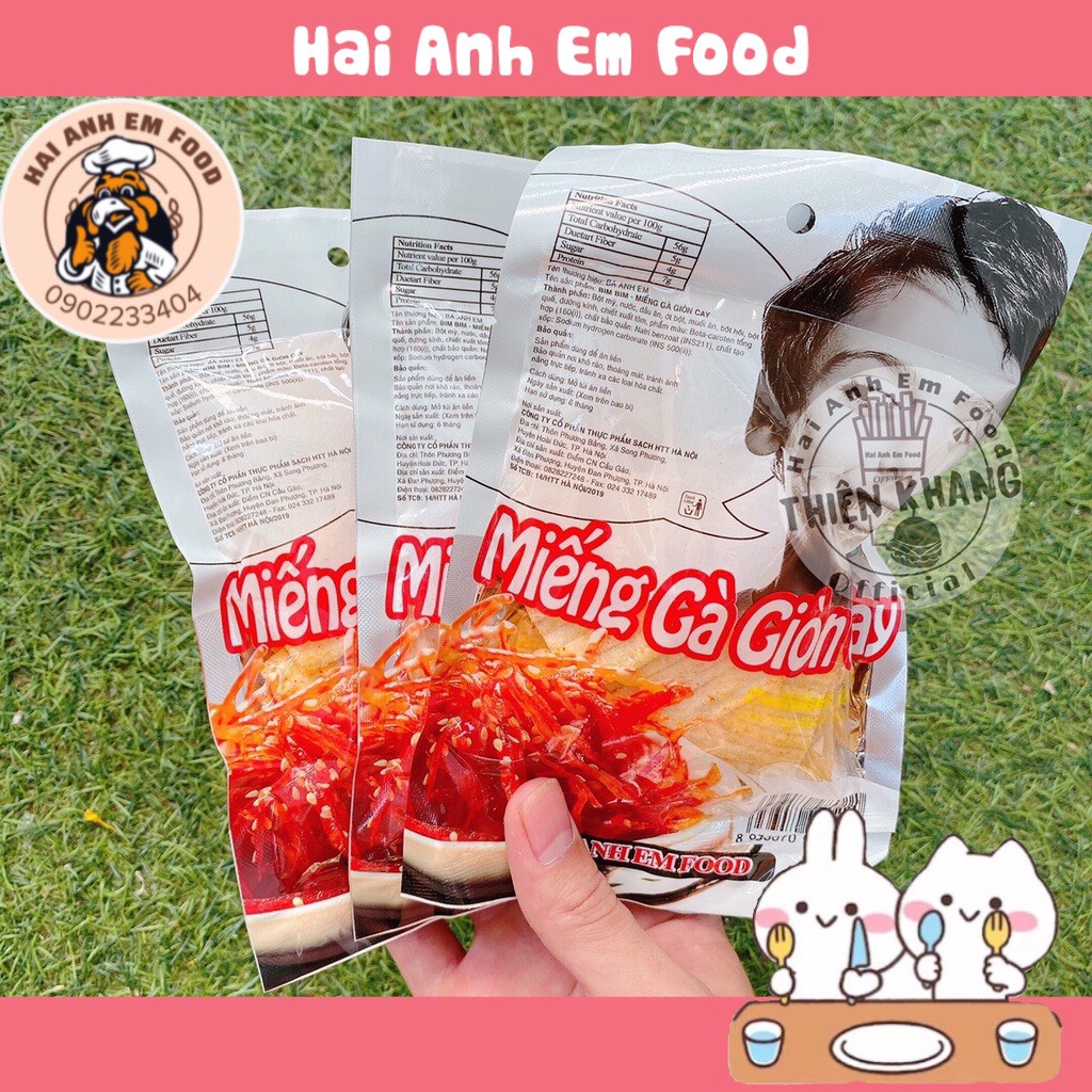 Gói snack miếng gà giòn cay