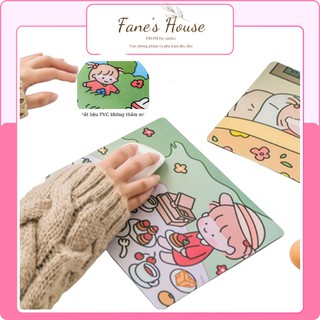 Lót chuột máy tính hoạt hình không thấm nước, pad chuột dày họa tiết dễ thương kích thước 23x18cm Fane2074