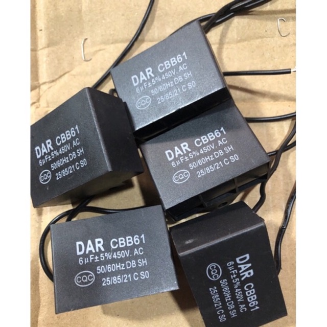 5 Tụ quạt 6uf /450VAC