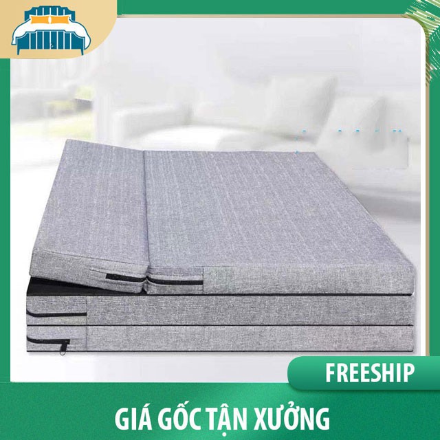 Nệm Gấp Ngủ Trưa Văn Phòng Gấp Gọn Kích thước 60cmx200cm, gập 4 mảnh