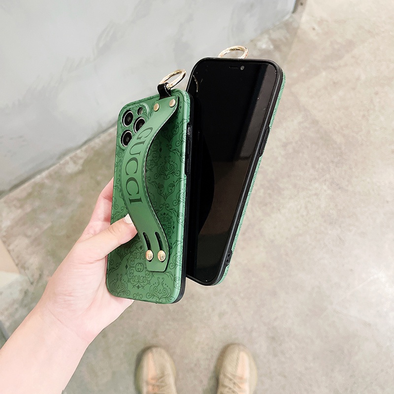 Ốp Điện Thoại Họa Tiết Hoa Trà Gắn Dây Đeo Cổ Tay Cho iPhone 14 13 12 11 Pro Max Plus