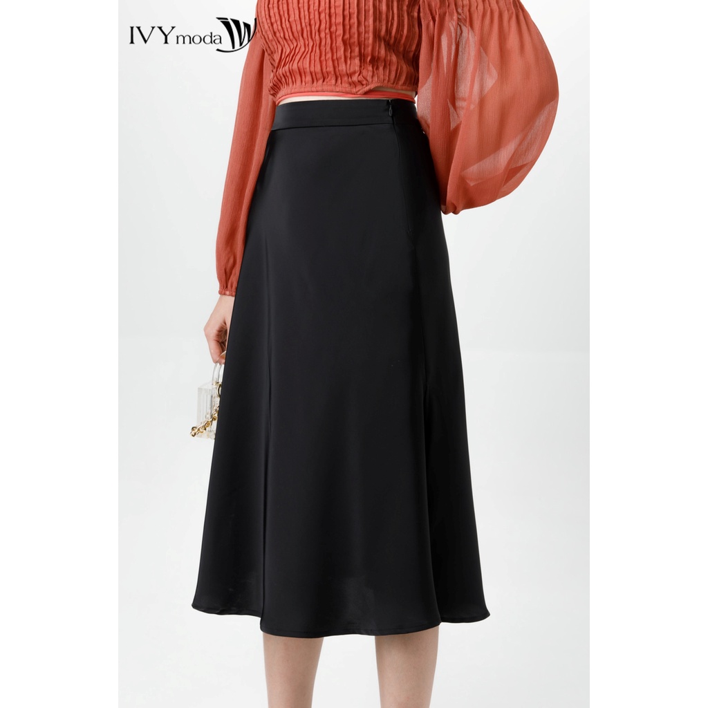 Chân váy lụa Midi IVY moda MS 31M7263