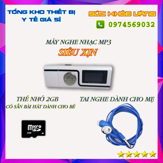COMBO MÁY NGHE NHẠC USB + THẺ NHỚ ( 2GB ) - TAI NGHE DÀNH CHO MẸ BẦU - SIÊU XỊN