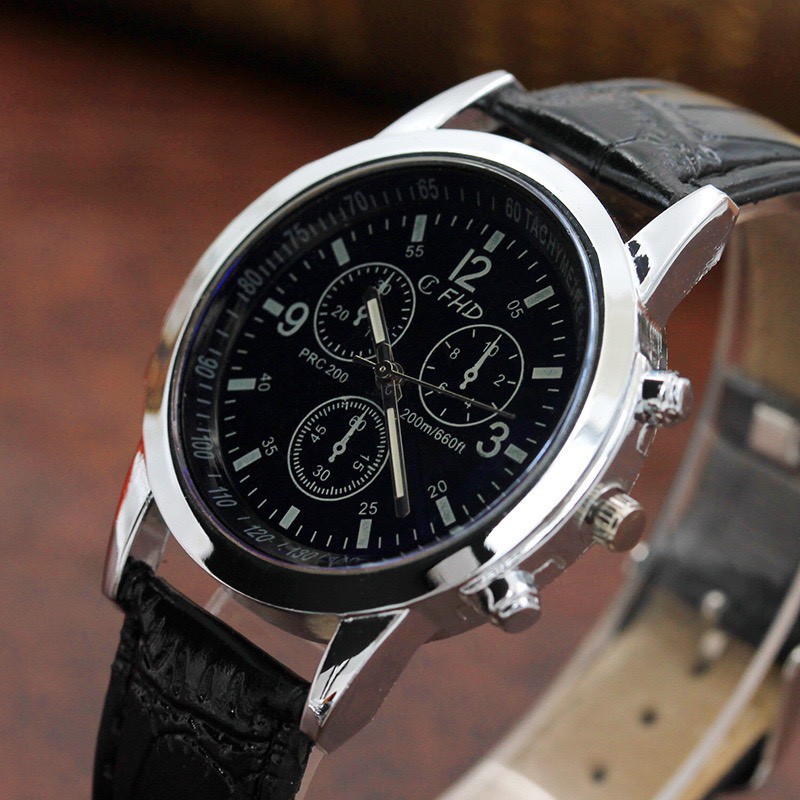 Đồng hồ đeo tay nam dây da CFHD lịch lãm cực đẹp DH101