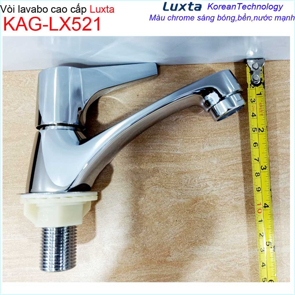 Vòi lavabo lạnh Luxta KAG-LX521 tay gạt vuông, vòi chậu rửa mặt nước mạnh sử dụng siêu bền