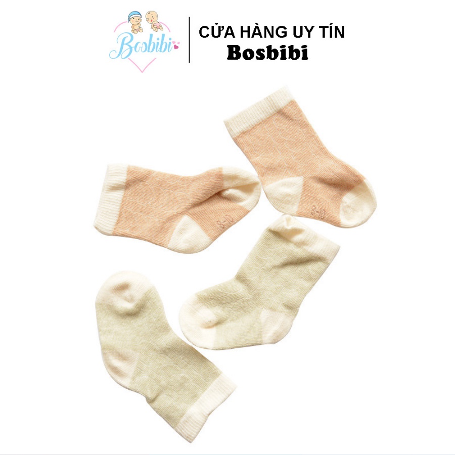 Tất cho bé, tất cotton hữu cơ giữ ấm cho bé sơ sinh 0 - 6 tháng