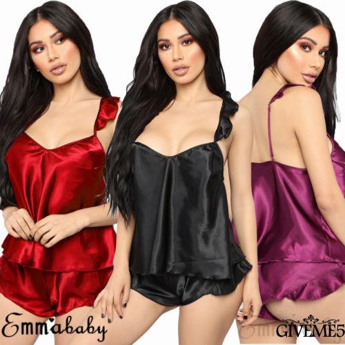 Bộ đồ ngủ áo không tay + quần short dành cho nữ