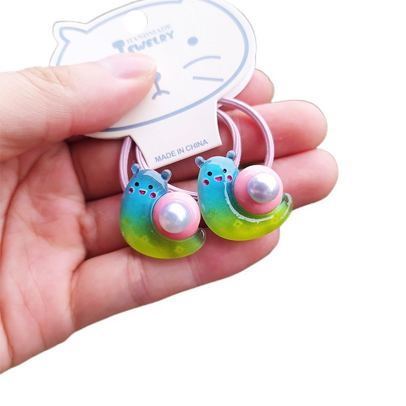 Set 2 Dây Cột Tóc Hình Động Vật Biển Dễ Thương Cho Bé Gái