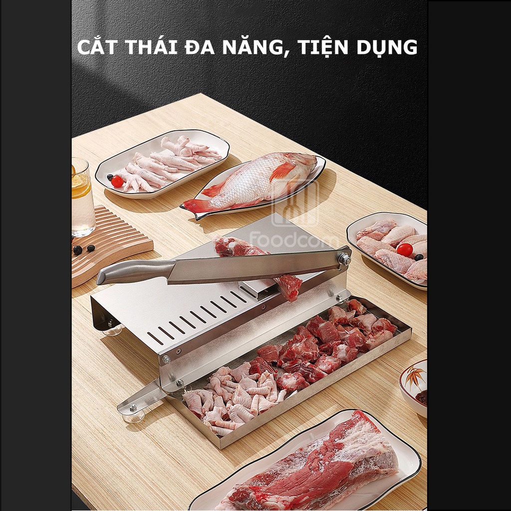 Dao chặt thịt gà inox FOODCOM, Máy chặt thịt rau củ quả đa năng chính hãng, thông minh tiện dụng