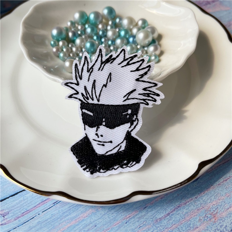 ☸ Jujutsu Kaisen - Miếng Dán Ủi Quần Áo Phong Cách Itadori Yuji &amp; Gojo Satoru ☸ 1 Sticker Ủi Thêu Hình Anime