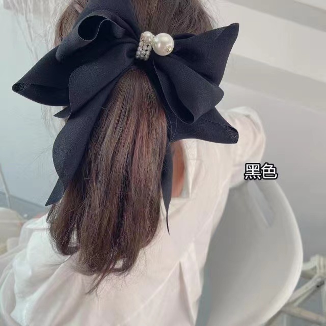 iF YOU Kẹp tóc   kiểu nơ đính ngọc trai giả phong cách Hàn Quốc cho nữ