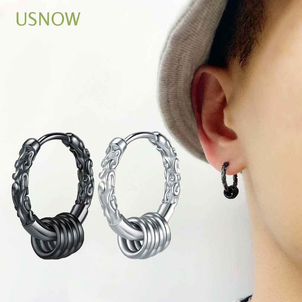 Khuyên Tai Nam Hình Học Phong Cách Punk Cá Tính|Khuyên Tai Đồng Mạ Đồng Phong Cách Unisex Cá Tính