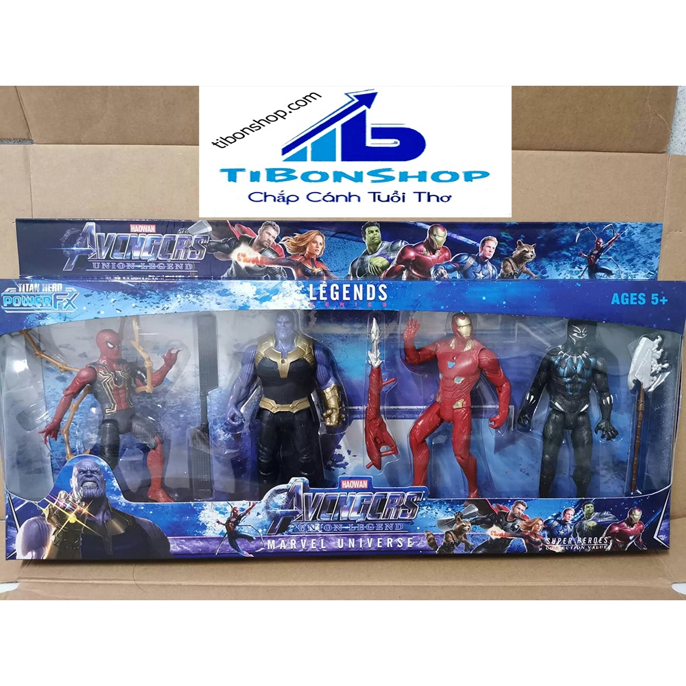 Bộ 4 Đồ chơi Nhân vật Hành động Avengers-siêu anh hùng Avengers