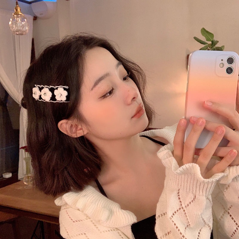 Kẹp Tóc Hình Hoa Trà Bằng Vải Dệt Kim Phong Cách Mới 2022