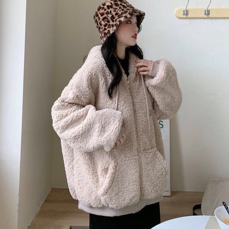 Áo khoác lông hoddi có mũ cho nam và nữ lông đẹp unisex