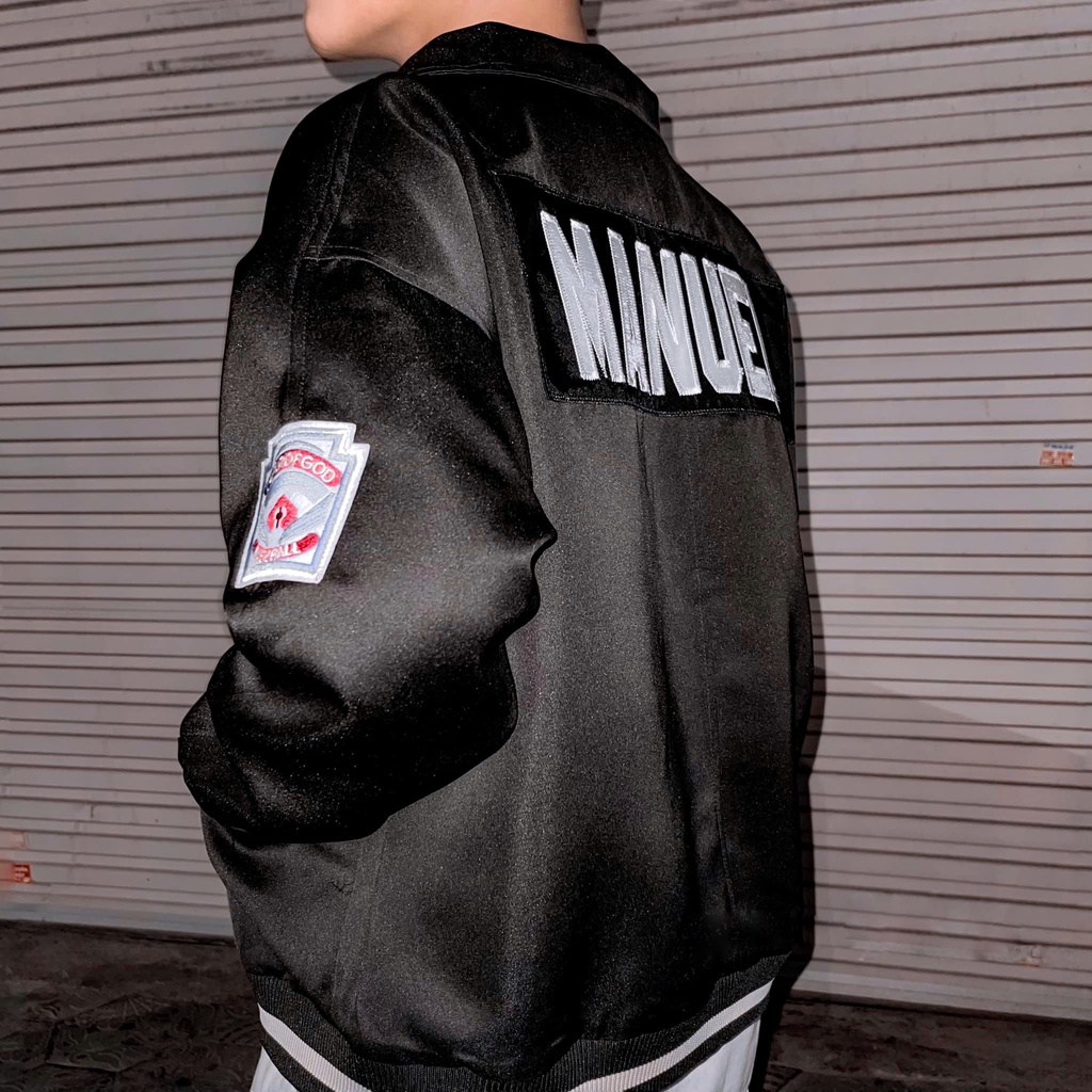 Áo Khoác Bomber fear of god Satin MANUEL Áo jacket varsity FOG Satin chất dù 2 lớp nam nữ unisex - Gin Store