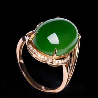 Nhẫn Mạ Vàng 3d Đính Đá Ngọc Bích