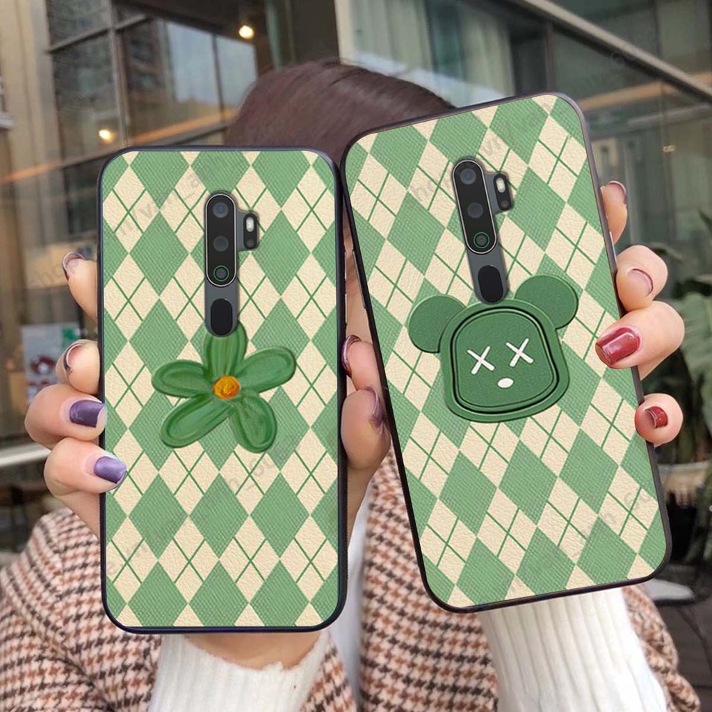 Ốp lưng Oppo A5 2020 / A9 2020 in hình hoa, gấu rich bear nghệ thuật, thời trang